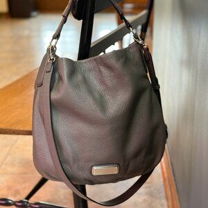 MARC BY MARC JACOBS Standard Supply Workwear Leather Gray Slouchy Hobo Bag